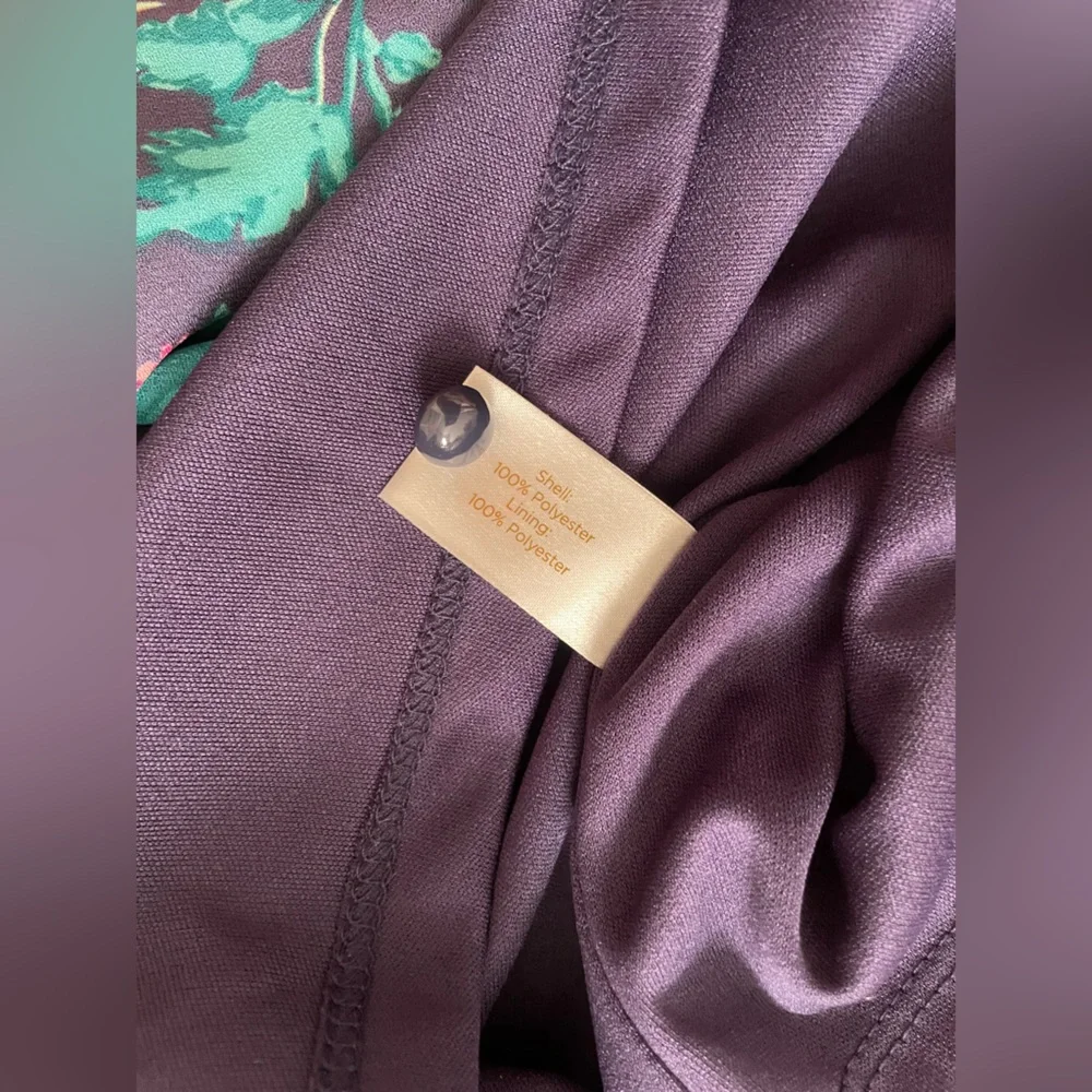 NWOT Floral Lined Dress. Size L. - Picture 6 of 7